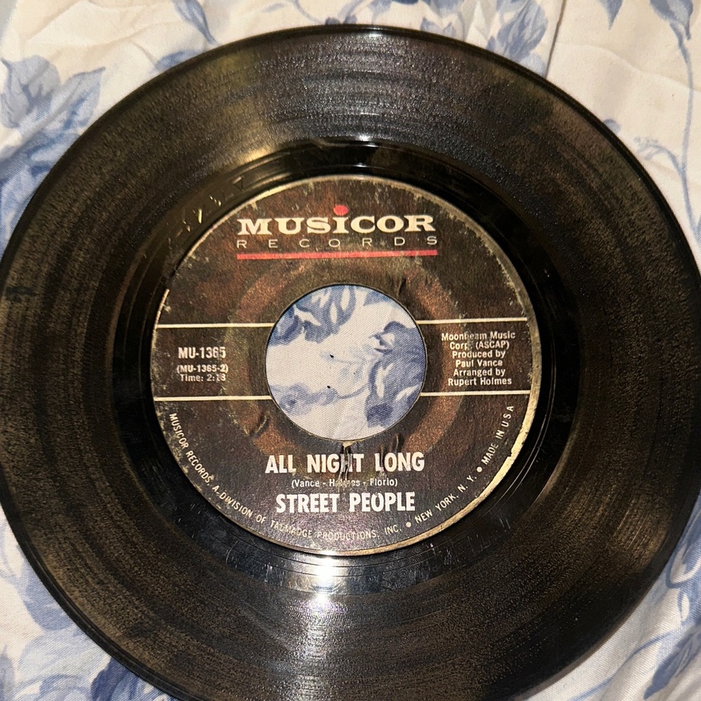 Musicor Records Vinyl - All Night Long by Street People
